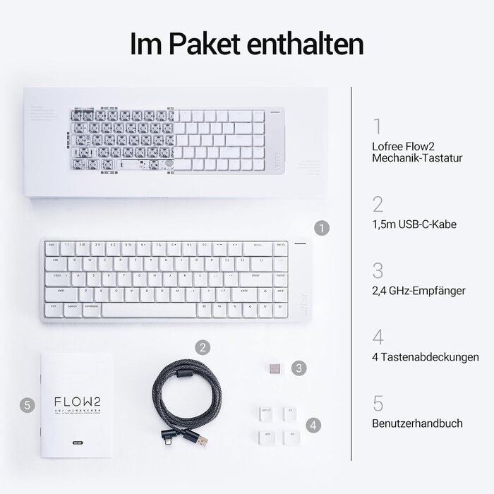 Ultra-flache mechanische Tastatur QWERTZ Aluminium - bis zu 40,6% Rabatt