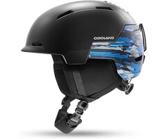 Odoland Ski- & Snowboardhelm Blaues Tarnmuster - Gr. S (51-55 cm) - bis zu 66% Rabatt