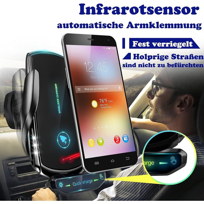 Auto-Ladegerät & Handyhalterung: 15W Qi-Laden - bis zu 33% Rabatt