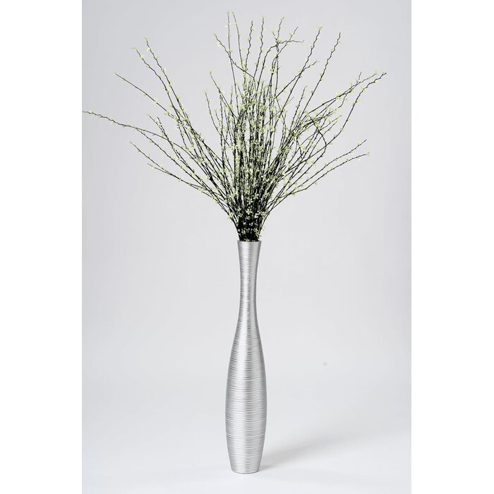 Moderne Bodenvase, Silber, 65 cm, Handgefertigt - bis zu 39,6% reduziert