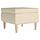 Eleganter Polsterhocker Creme - Holzbeine - Outlet bis zu 39,2% Rabatt