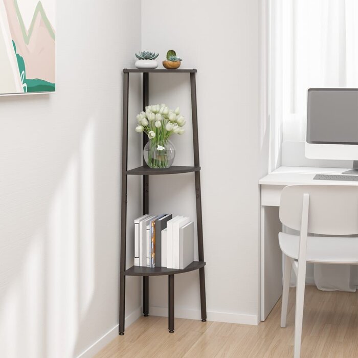 Eckregal mit 3 Ablagen, 45,5x31,5x120 cm - bis zu 32,7% Rabatt