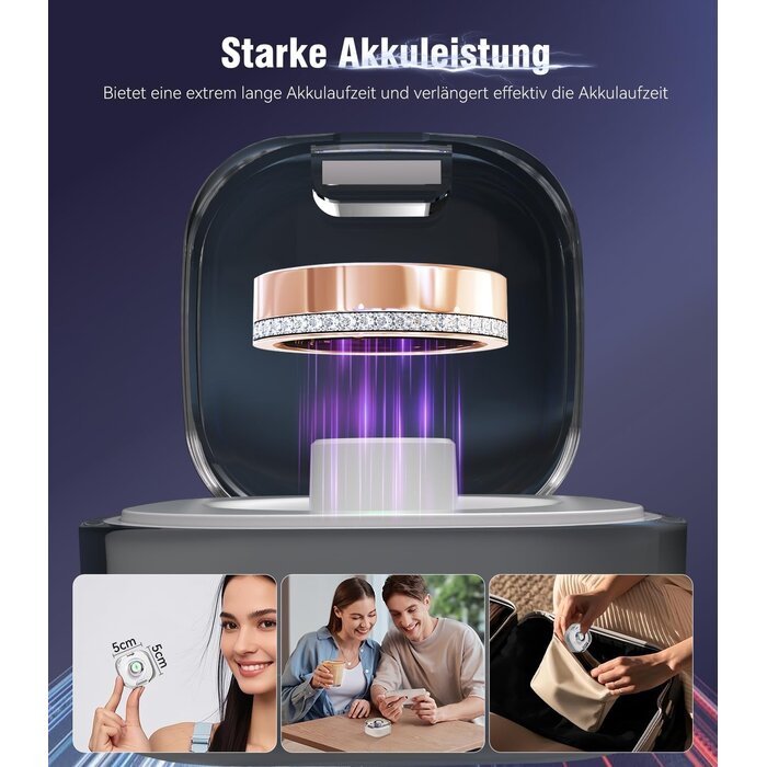 Iuhfsifs Smart Ring Fitness-Tracker Gold Gr. 7 - Bis zu 64% Rabatt auf Rückläufer
