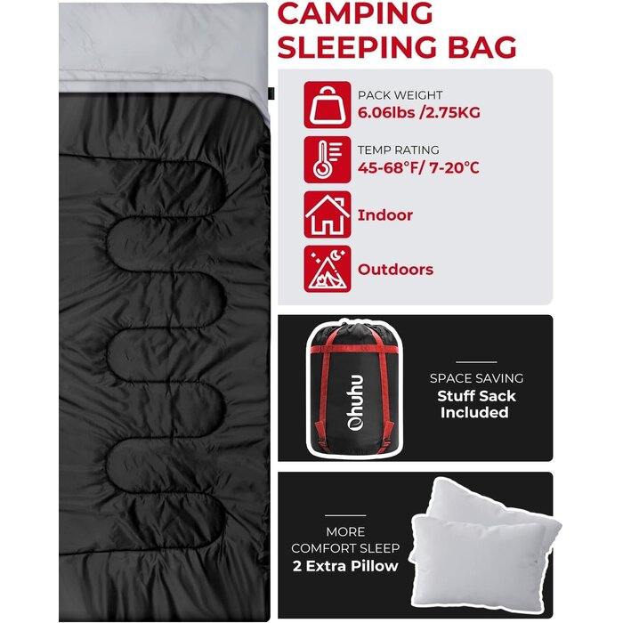 Doppelschlafsack für Camping & Outdoor - bis zu 38,8 % Rabatt