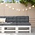 Garten-Mittelbank Set 2-tlg. Kiefer massiv Weiß - bis zu 40,6% Rabatt