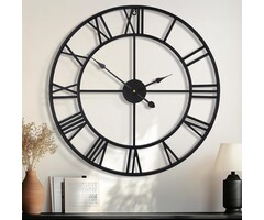 Moderne Wanduhr 80 cm Metall Schwarz - bis zu 47% sparen