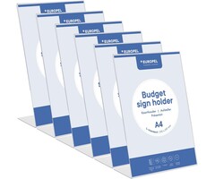 6er-Set A4 Tischaufsteller L-Form - Kristallklar & stabil - Bis zu 44% Rabatt