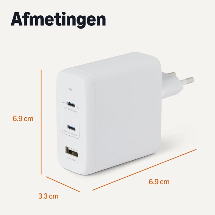 120W USB-C Wandladegerät: 3-Port GaN Schnelllader - bis zu 62% Rabatt