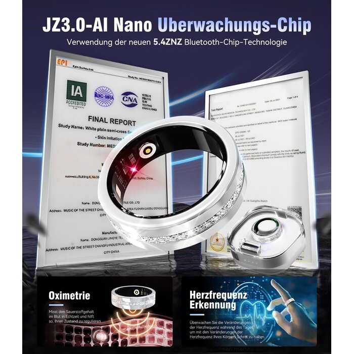 Smart Ring mit Fitness-Tracker: Luxus-Design & bis zu 64% Rabatt