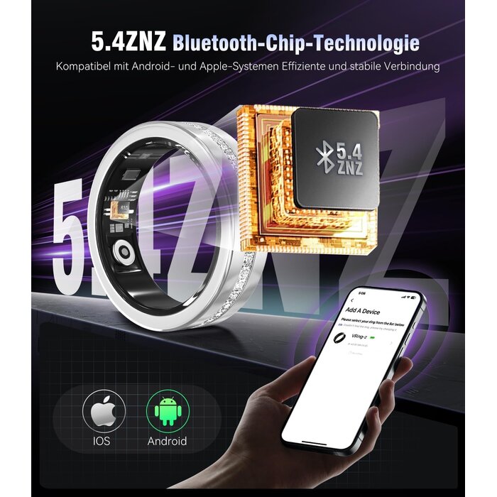 Smart Ring mit Fitness-Tracker: Luxus-Design & bis zu 64% Rabatt