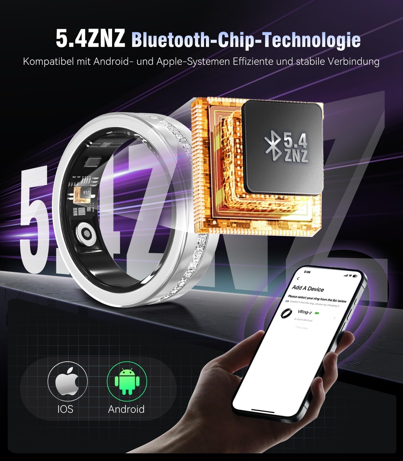 Smart Ring mit Fitness-Tracker: Luxus-Design & bis zu 64% Rabatt