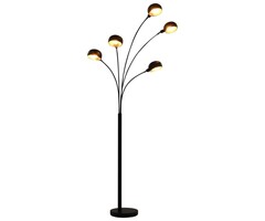 Vidaxl Moderne 5-flammige Bogenlampe 200 cm - Schwarz & Gold - bis zu 47% sparen