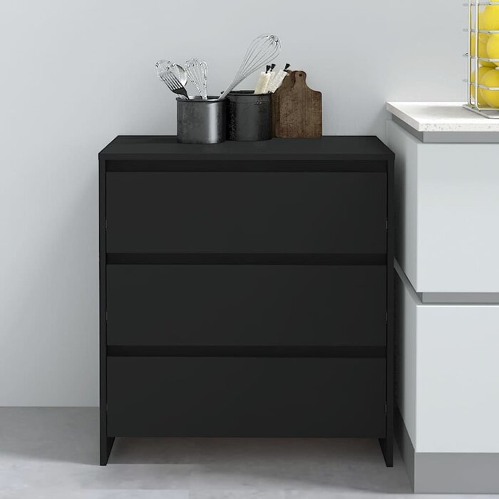 Minimalistisches Sideboard Schwarz 70x41x75 cm - Outlet bis zu 39,9% reduziert