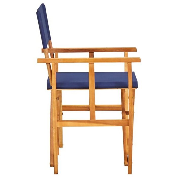 Regiestuhl-Set 2-tlg. aus Akazienholz - Blau | bis zu 40,5% Rabatt