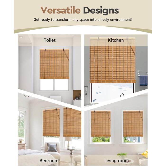 Bambus-Rollo im Retro-Stil 110x160 cm Braun - bis zu 65% Rabatt