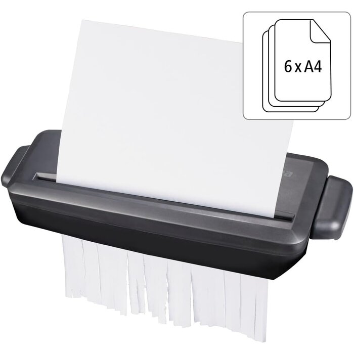 Papiervernichter Mini S6, Streifenschnitt, für 6 Blatt - bis zu 36,5% Rabatt