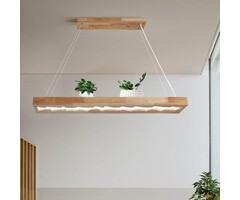 Rustikale LED-Esstischlampe Holz 100 cm - bis zu 47% günstiger