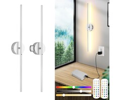 2er-Set LED-Wandleuchten, 100 cm, kabellos & dimmbar - bis zu 46% Rabatt