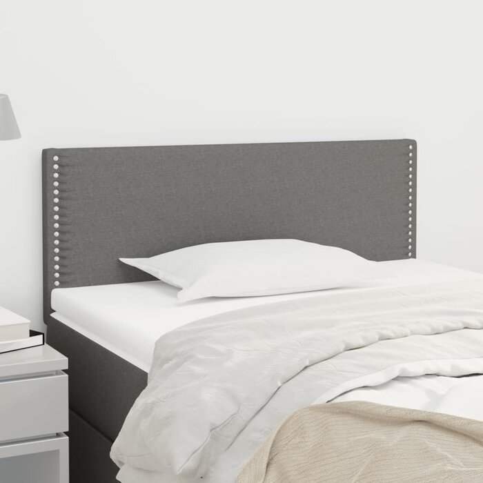 Vidaxl Stilvolles Bettkopfteil 100cm Dunkelgrau - Outlet Schnäppchen bis zu 69% Rabatt