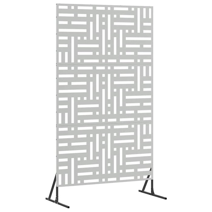 Sichtschutzwand aus Stahl 100x50x180cm Grau - bis zu 40,4% Rabatt
