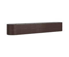Vidaxl Ovales XL Hochbeet aus Stahl 440cm - Braun - bis zu 47% günstiger