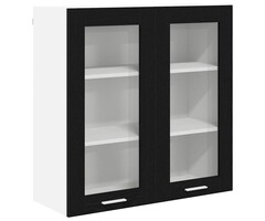 Vidaxl Hängeschrank Riga Schwarz Eiche 80x31x80cm - jetzt bis zu 46% sparen