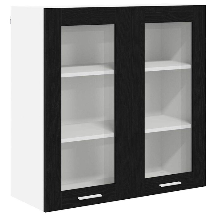 Hängeschrank Riga Schwarz Eiche 80x80cm - Outlet bis zu 39,8% Rabatt