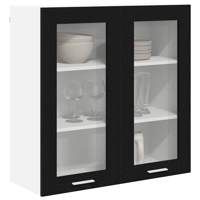 Hängeschrank Riga Schwarz Eiche 80x80cm - Outlet bis zu 39,8% Rabatt