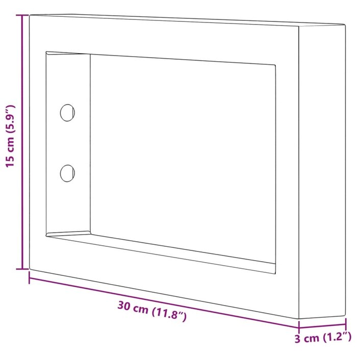 Wandkonsole für Waschbecken 15 x 30 cm, 2er Set - bis zu 37,5% Rabatt