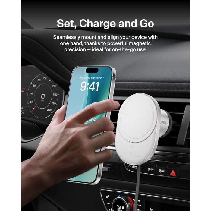 Qi2 Magnetisches Auto-Ladegerät 15W für iPhone 12-16 - Outlet bis zu 34% sparen