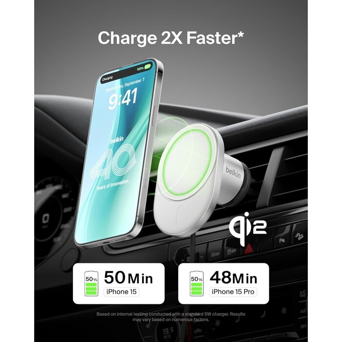 Qi2 Magnetisches Auto-Ladegerät 15W für iPhone 12-16 - Outlet bis zu 34% sparen