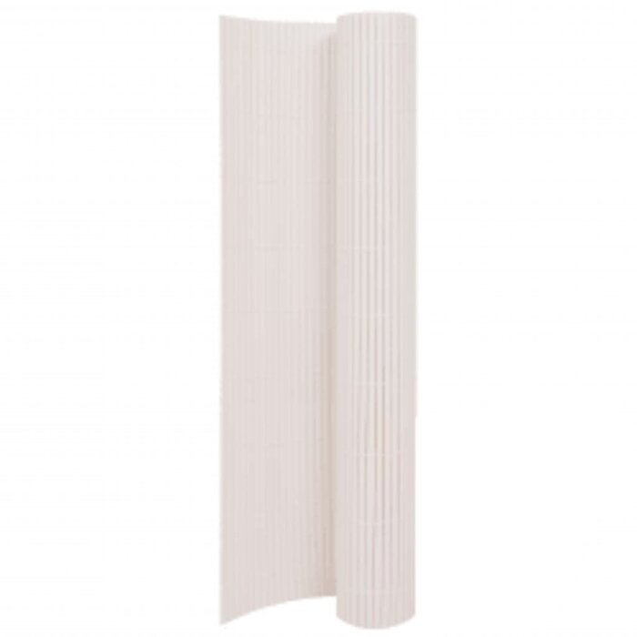 PVC-Gartenzaun 110 x 500 cm, Weiß - Sichtschutz bis zu 38,8 % reduziert