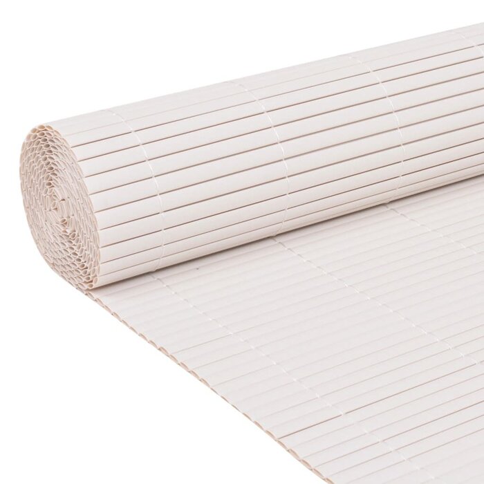 PVC-Gartenzaun 110 x 500 cm, Weiß - Sichtschutz bis zu 38,8 % reduziert