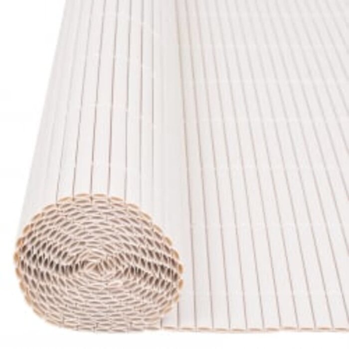 PVC-Gartenzaun 110 x 500 cm, Weiß - Sichtschutz bis zu 38,8 % reduziert