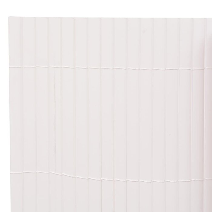 PVC-Gartenzaun 110 x 500 cm, Weiß - Sichtschutz bis zu 38,8 % reduziert