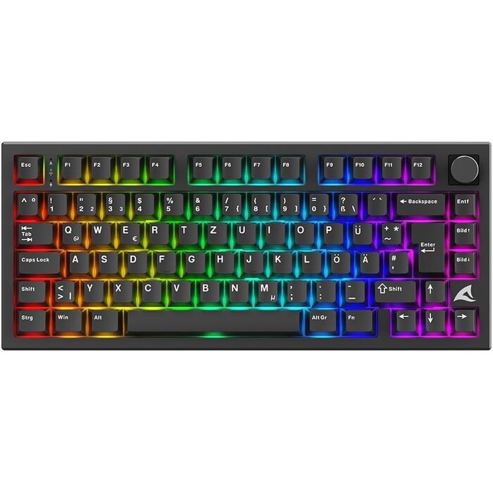 Mechanische Gaming-Tastatur 75% Layout - Kabellos - QWERTZ - bis zu 39,7% Rabatt
