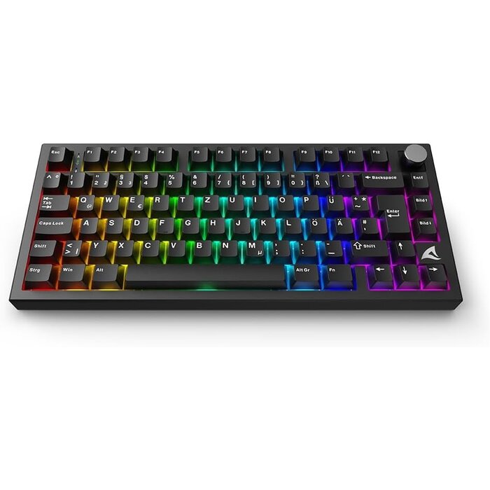 Mechanische Gaming-Tastatur 75% Layout - Kabellos - QWERTZ - bis zu 39,7% Rabatt