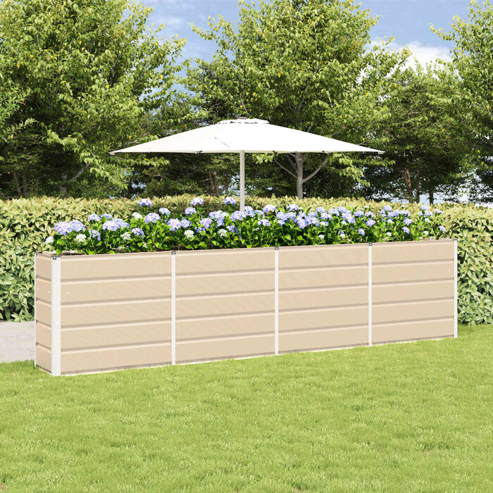 Großer Pflanzkübel Stahl 160x40x75cm Elfenbein - bis zu 40% Rabatt