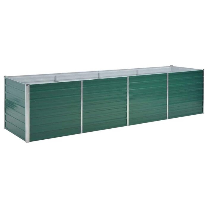Großes Hochbeet aus verzinktem Stahl 320x80x77 cm - Grün - bis zu 40,1% Rabatt