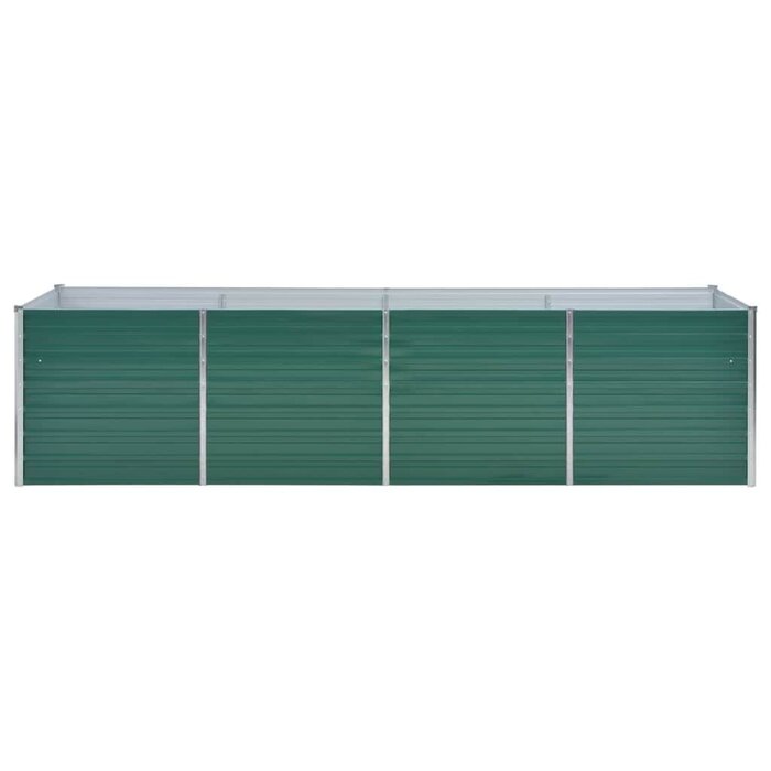 Großes Hochbeet aus verzinktem Stahl 320x80x77 cm - Grün - bis zu 40,1% Rabatt