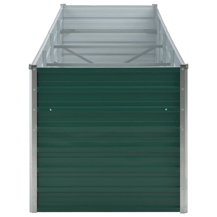 Großes Hochbeet aus verzinktem Stahl 320x80x77 cm - Grün - bis zu 40,1% Rabatt