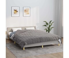 Vidaxl Luxus Gewichtsdecke 220x235cm 15kg - Grau - jetzt bis zu 42% günstiger