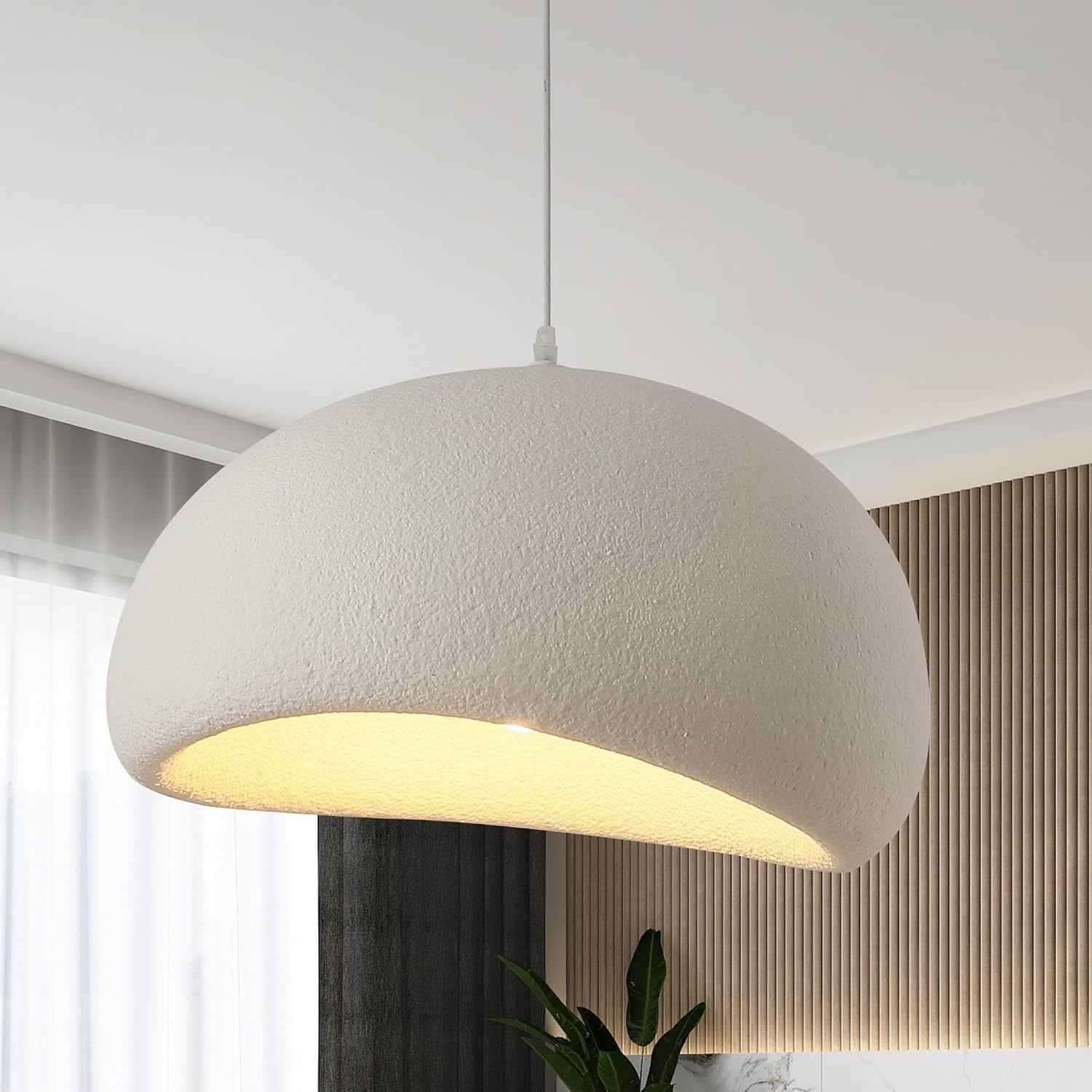 Wabi-Sabi Hängelampe Vogelnest 50 cm - Weiß - bis zu 40,6% Rabatt