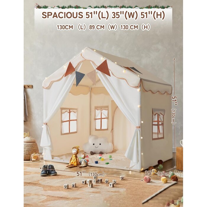 Kinderspielzelt & Betthimmel 2-in-1, Beige - bis zu 39,2% Rabatt
