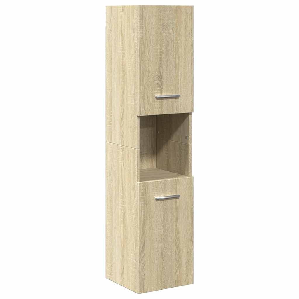 Schmaler Badezimmerschrank Sonoma-Eiche 30x130 cm - bis zu 34,2% Rabatt