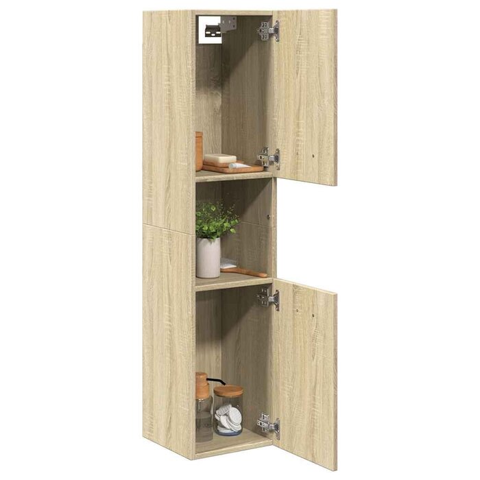 Schmaler Badezimmerschrank Sonoma-Eiche 30x130 cm - bis zu 34,2% Rabatt
