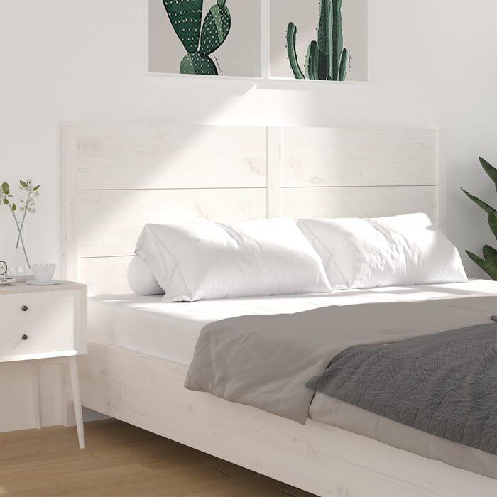 Vidaxl Kopfteil aus massivem Kiefernholz, weiß, 146x100cm - bis zu 67% Rabatt