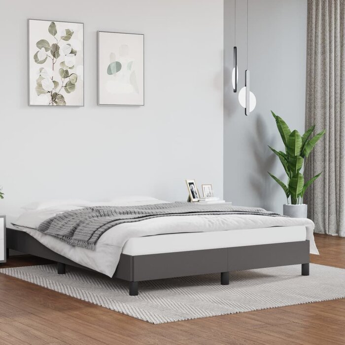 Stilvolles Bettgestell Grau 140x190 cm - Jetzt bis zu 40,1 % Rabatt