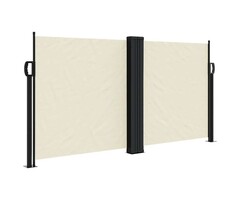 Vidaxl Ausziehbare Seitenmarkise 120x1200 cm - Sichtschutz Creme - bis zu 72% sparen
