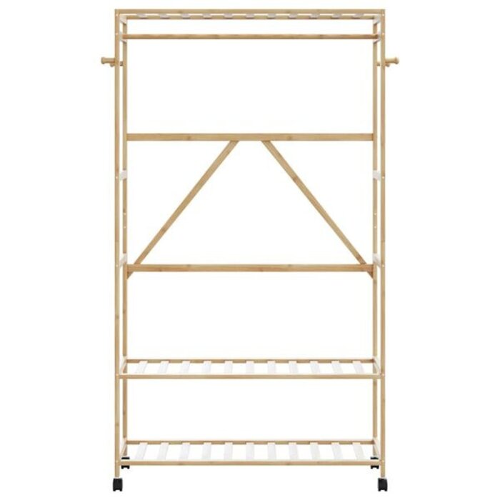 Mobiler Kleiderständer Bambus, 110x40x180 cm - Jetzt bis zu 39,4% Rabatt!